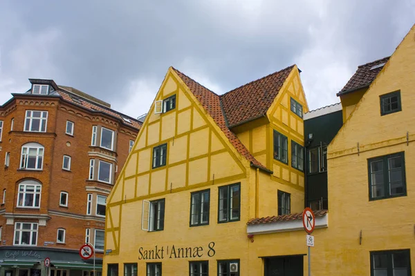 Copenhagen Dinamarca Maio 2019 Uma Vista Das Antigas Casas Coloridas — Fotografia de Stock