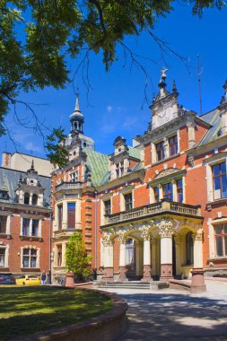 Wroclaw, Polonya - 18 Haziran 2019: Wroclaw'daki Schaffgotsch Sarayı