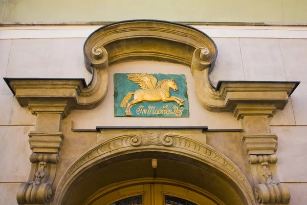 Wroclaw Polonia Junio 2019 Rica Decoración Puerta Entrada Antigua Casa — Foto de Stock