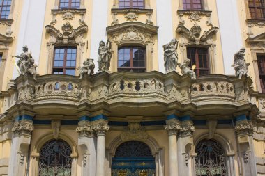 Wroclaw, Polonya - 18 Haziran 2019: Wroclaw Üniversitesi Müzesi'nin fragmanı