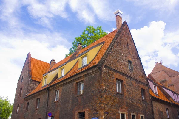 Rotes Backsteingebäude Der Altstadt Von Breslau Polen — Stockfoto