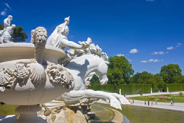 Viena Austria Junio 2019 Fragmento Fuente Neptuno Parque Schonbrunn Viena — Foto de Stock