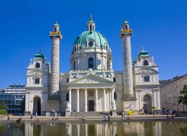 Wiedeń Austria Czerwca 2019 Kościół Karlskirche Wiedniu — Zdjęcie stockowe