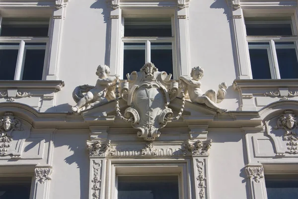 Fassade Des Historischen Altbaus Der Wiener Altstadt — Stockfoto