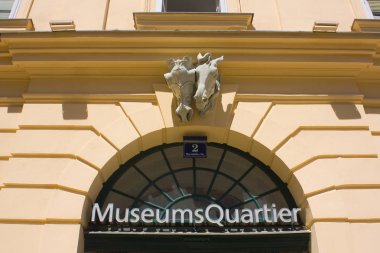 Viyana, Avusturya - 30 Haziran 2019: Viyana'da müze merkezi