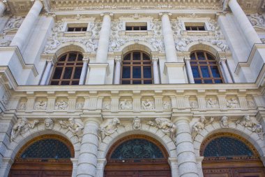 Viyana, Avusturya - 30 Haziran 2019: Viyana'da Müze Sanat Tarihi zengin dekorasyon