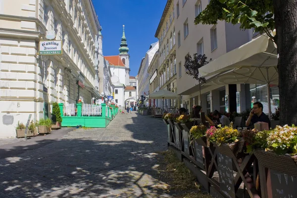 Wien Österrike Juni 2019 Gatukafé Wien — Stockfoto