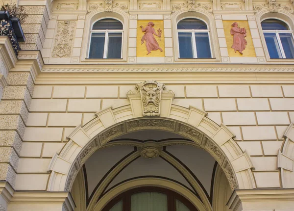 Vienna Áustria Junho 2019 Decoração Rica Antigo Edifício Histórico Cidade — Fotografia de Stock