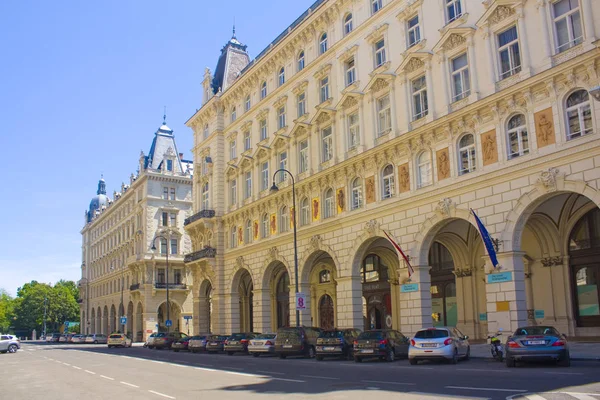 Wiedeń Austria Czerwca 2019 Stare Zabytkowe Budynki Starym Mieście Wiedniu — Zdjęcie stockowe