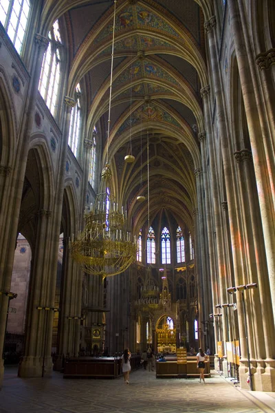 Wenen Oostenrijk Juni 2019 Interieur Van Votiefkerk Votivkirche Een Neogotische — Stockfoto