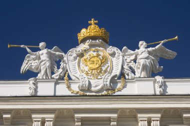 Viyana, Avusturya - 30 Haziran 2019: Hofburg'un Parçası - Viyana'da müzeleri olan barok saray kompleksi
