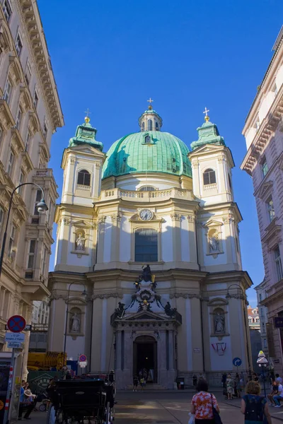 Wiedeń Austria Czerwca 2019 Peter Church Peterskirche Wiedniu — Zdjęcie stockowe