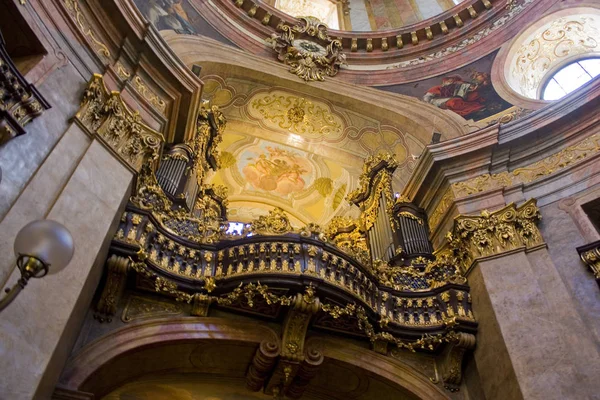 Vienne Autriche Juin 2019 Intérieur Luxueux Église Saint Pierre Peterskirche — Photo