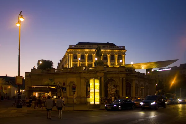 Vienna Áustria Junho 2019 Museu Arte Albertina Noite Viena — Fotografia de Stock