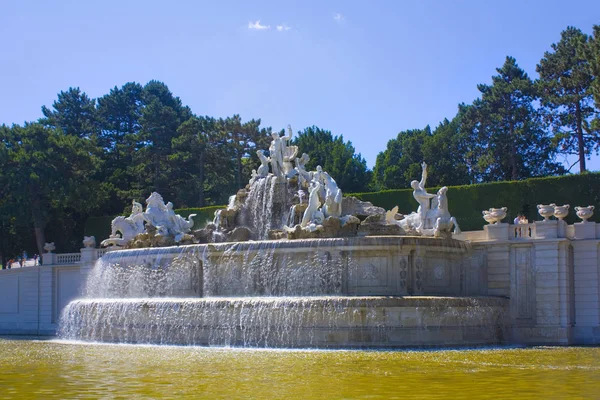 Vienna Austria Giugno 2019 Fontana Nettuno Nel Parco Schonbrunn Vienna — Foto Stock
