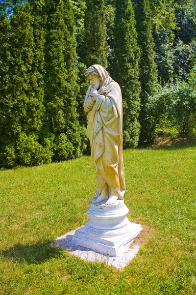 Village Kachanivka Ukraina Jule 2019 Skulptur Hösten Parken Nationella Historiska — Stockfoto