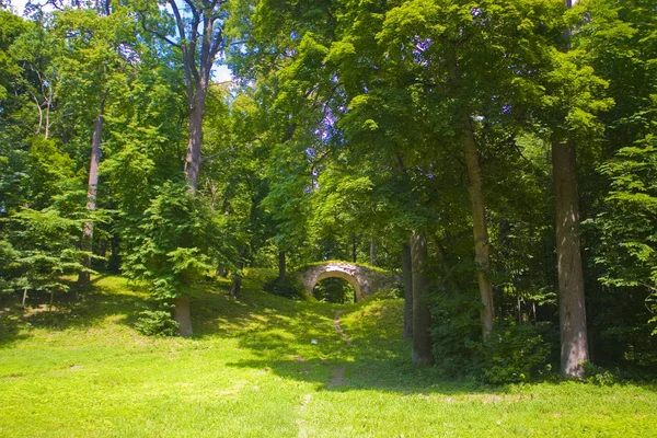 Vieux Pont Brique Dans Parc Réserve Historique Culturelle Nationale Kachanivka — Photo