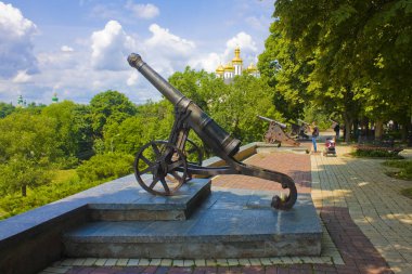 Chernigov, Ukrayna-Jule 20, 2019: Chernigov tepede tarihsel toplar