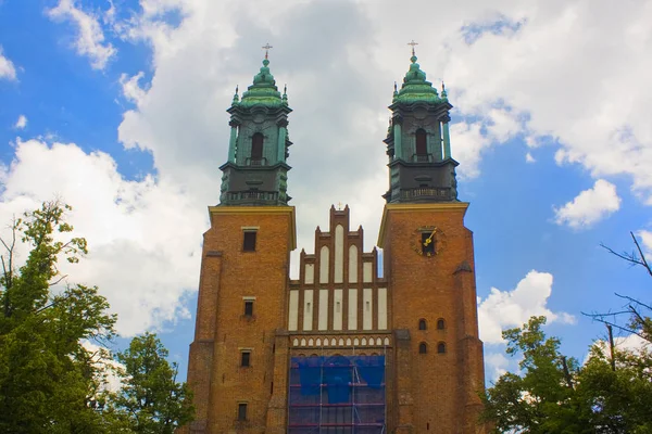 Poznan Polonya Daki Tumski Adasında Peter Paul Başpiskopos Bazilikası — Stok fotoğraf