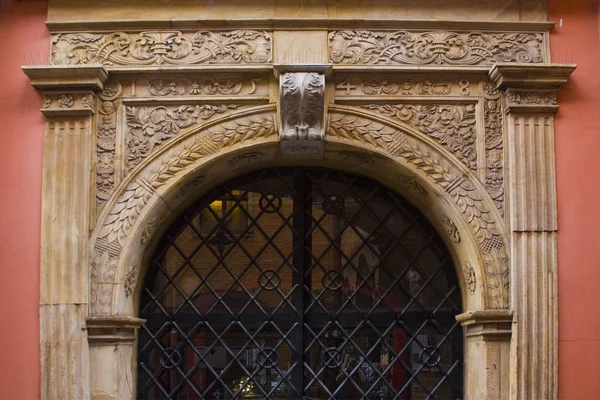 Reiche Dekoration Eines Alten Hauses Der Altstadt Von Posen Polen — Stockfoto