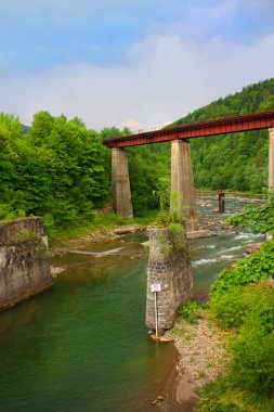 Yaremche, Ukrayna Prut Nehri Demiryolu Köprüsü