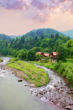 Dağ nehir Prut Yaremche, Ukrayna
