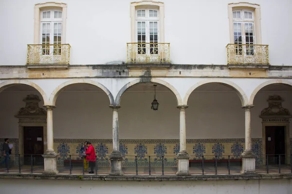 Coimbra Portekiz Mart 2019 Ünlü Coimbra Üniversitesi Nin Bir Avlunun — Stok fotoğraf