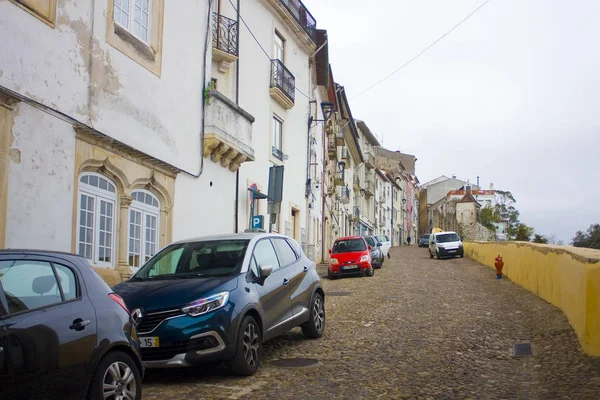 Coimbra Portugal März 2019 Malerische Straße Mit Alten Häusern Der — Stockfoto