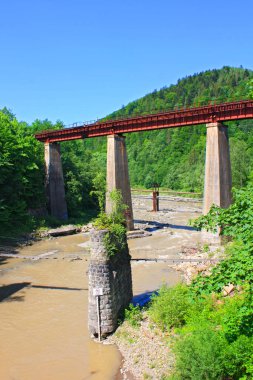 Yaremche, Ukrayna Prut Nehri Demiryolu Köprüsü