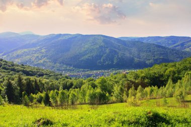 Mount Makovitsa Yaremche, Ukrayna dağlardan Panoraması