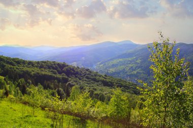 Mount Makovitsa Yaremche, Ukrayna dağlardan Panoraması