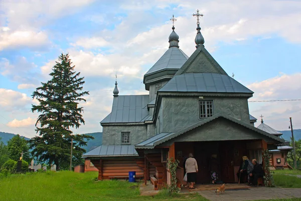 Ярамче Украина Июня 2019 Года Деревянная Церковь Чуда Святого Архангела — стоковое фото