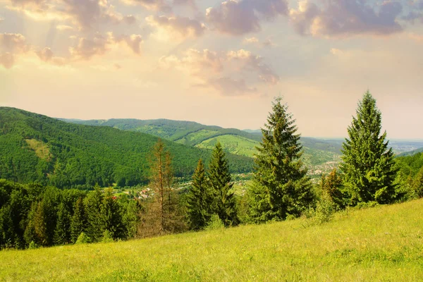 Panorama Pegunungan Dari Gunung Makovitsa Yaremche Ukraina — Stok Foto