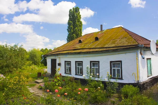 Typisches Altes Haus Dorf Der Zentralukraine — Stockfoto
