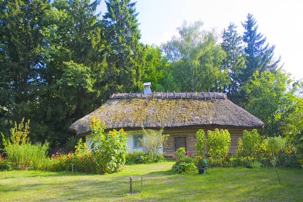 Reconstruction of historical building in Open-air Museum of Folk Architecture and Life of the Middle Dnieper in Pereyaslav-Khmelnitsky, Ukraine 