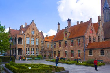 Belçika, Brugge - 3 Mayıs 2019: Old Town, Brugge