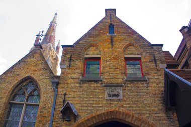 Belçika, Brugge - 3 Mayıs 2019: Old Town, Brugge