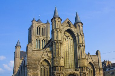 Gent, Belçika - 3 Mayıs 2019: Gent'teki Aziz Nikolaos Kilisesi