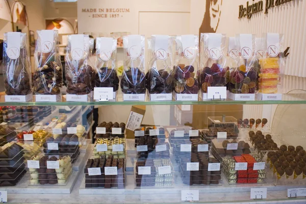 Antwerp Belgium May 2019 Showcase Belgian Chocolate Brussels — Stock Photo, Image