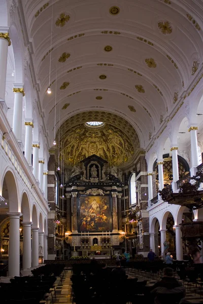 Antwerpia Belgia Maja 2019 Wnętrze Kościoła Karola Borromeo Antwerpii — Zdjęcie stockowe