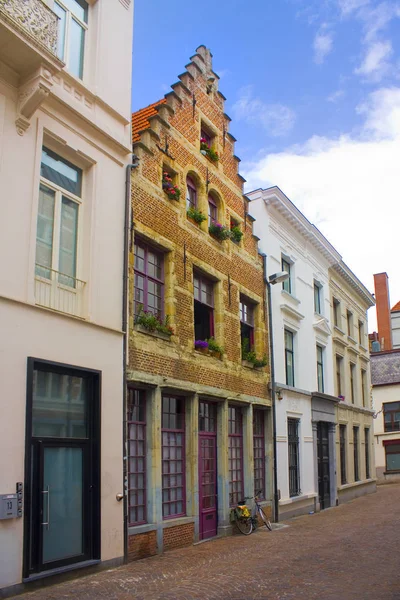 Antwerp Belgio Maggio 2019 Vecchi Edifici Storici Tradizionali Sulla Strada — Foto Stock