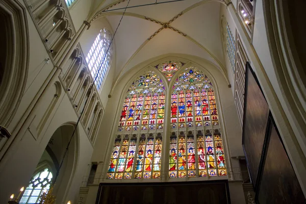 Belgien Brugge Maj 2019 Interiören Salvator Cathedral Sint Salvatorskathedraal Brugge — Stockfoto