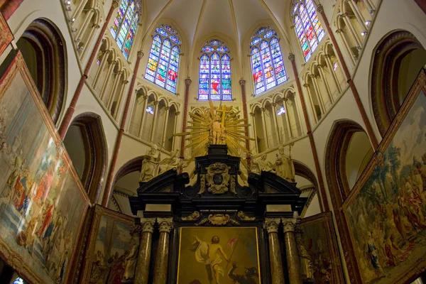Belgien Brugge Maj 2019 Altaret Salvator Cathedral Sint Salvatorskathedraal Brugge — Stockfoto