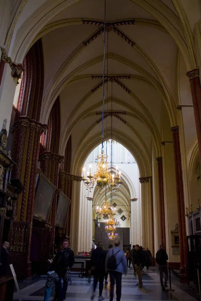 Βέλγιο Μπριζ Μαΐου 2019 Εσωτερικό Του Καθεδρικού Ναού Του Αγίου — Φωτογραφία Αρχείου