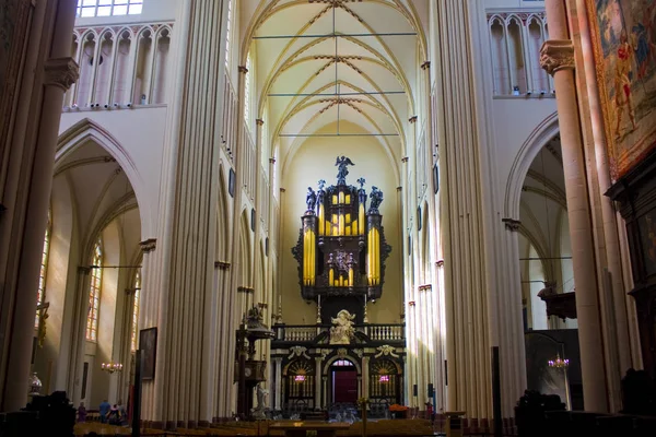Belgien Brugge Maj 2019 Interiören Salvator Cathedral Sint Salvatorskathedraal Brugge — Stockfoto