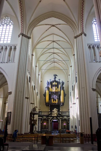 Bélgica Brugge Maio 2019 Interior Catedral São Salvador Sint Salvatorskathedraal — Fotografia de Stock