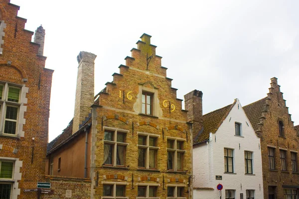 Belgio Brugge Maggio 2019 Architettura Medievale Del Vecchio Brugge — Foto Stock