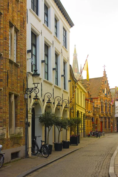 比利时 布鲁日 2019年5月3日 老布鲁日中世纪街道 — 图库照片
