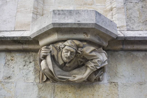 Ghent Bélgica Mayo 2019 Bajorrelieve Del Museo Torre Belfort Casco — Foto de Stock