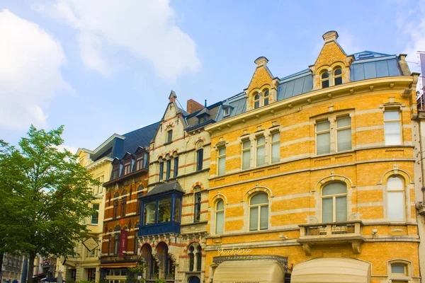 Ghent Bélgica Maio 2019 Antigos Belos Edifícios Praça Sint Baafsplein — Fotografia de Stock